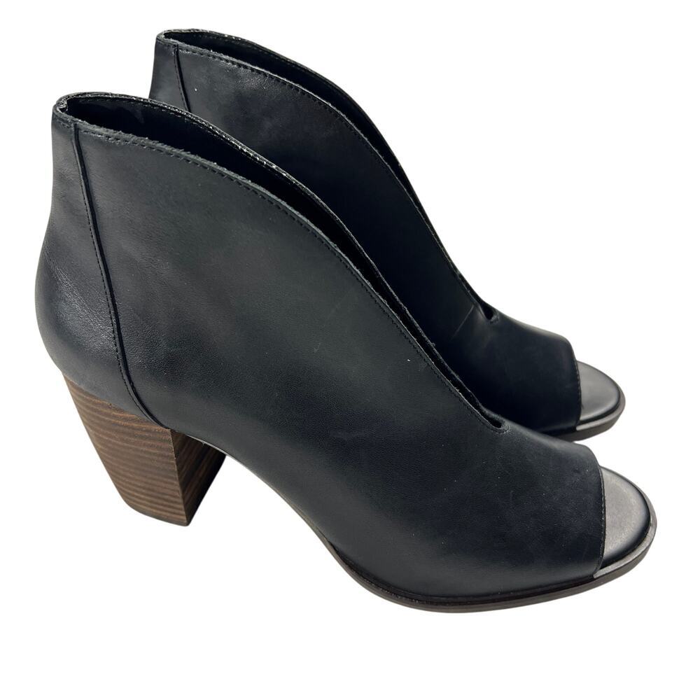 Black Leather Ankle Boots - Picture 2 of 10